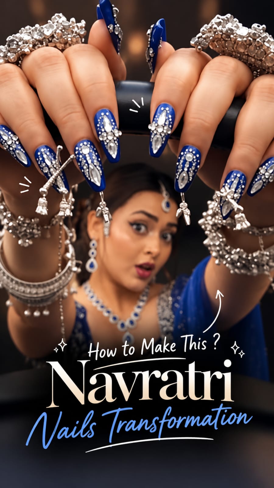 Navratri Nails Transformation AI Video Tutorial
